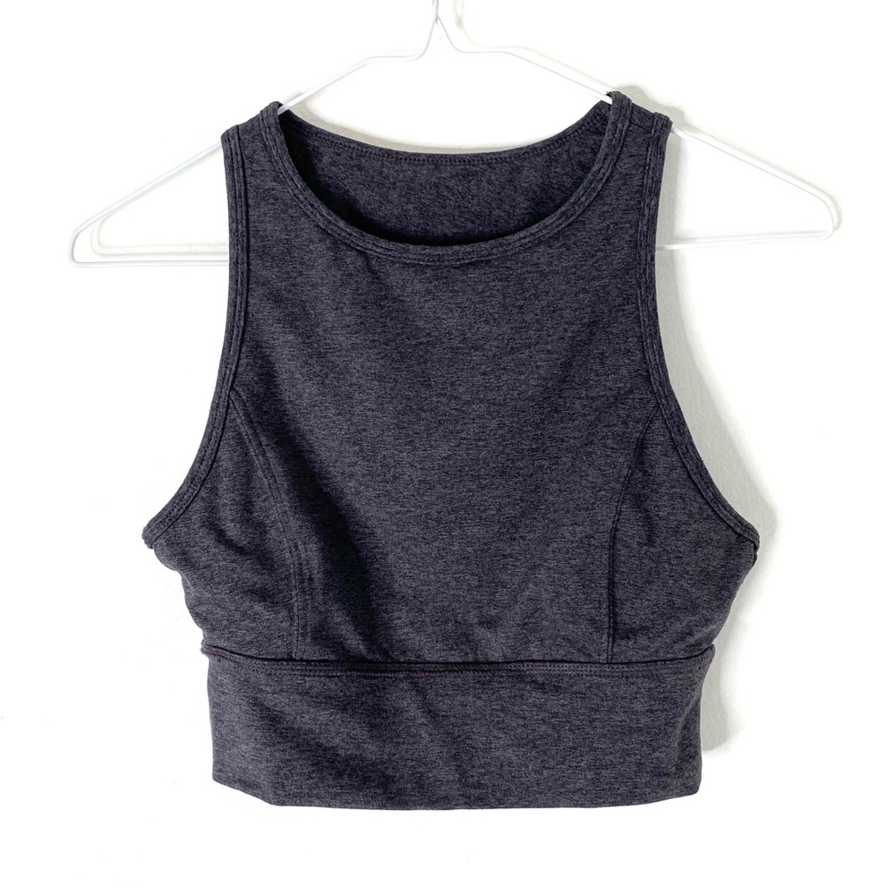 JoyLab Grey Cutout Sports Bra Back Reflective Logo Stretch